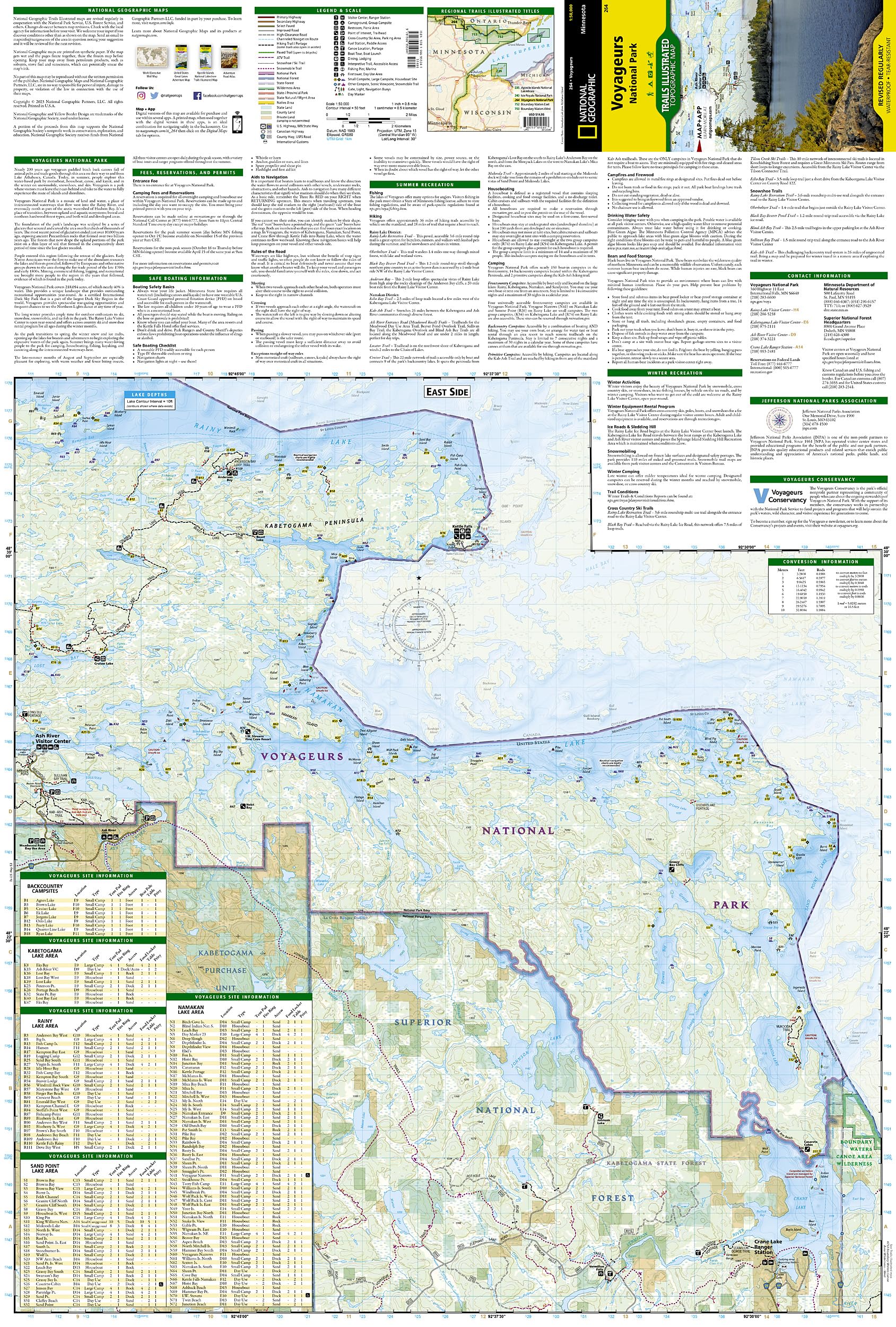 Voyageurs National Park Map (National Geographic Trails Illustrated Map, 264) - Image 4