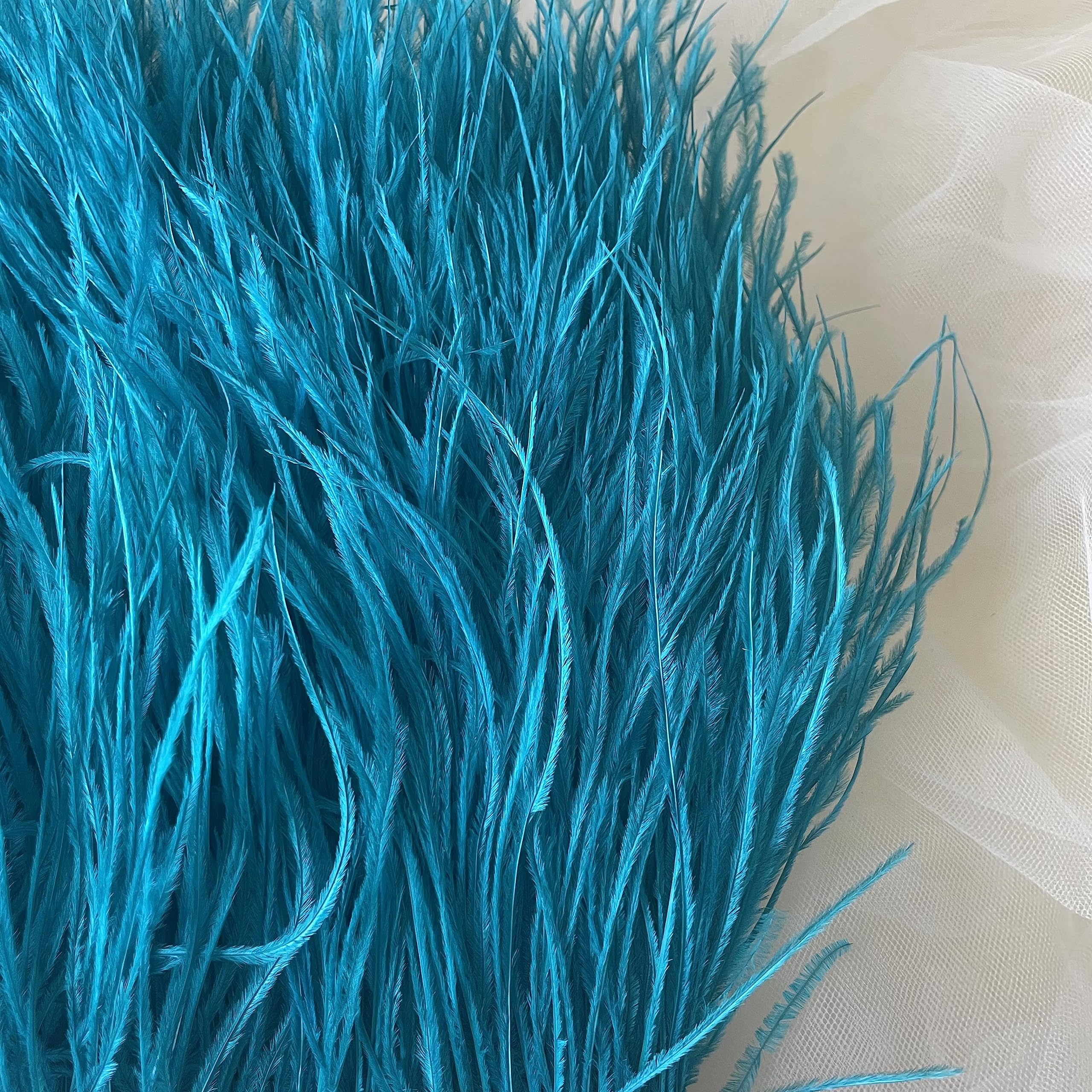 Flecos De Plumas De Avestruz De 34 Colores Para Hacer Sombreros O Vestidos Azul Oscuro