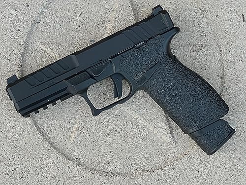 Miniatura 4 de Cinta de agarre para pistola compatible con Springfield Echelon, cinta de agarre de goma texturizada negra, fácil instalación, propiedad de