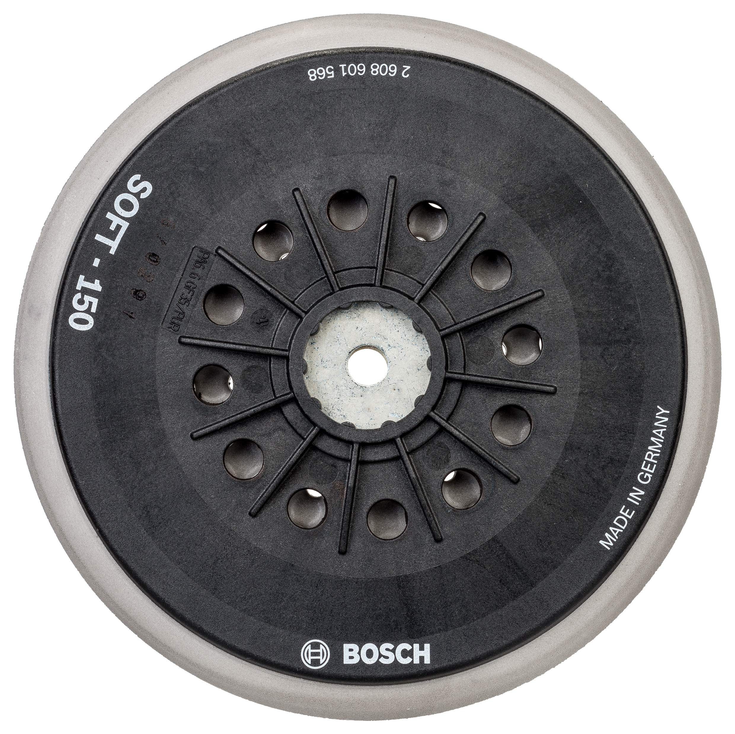 Bosch Professional 2608601568 Platorello a Foratura Multipla, Duro, a Strappo, Accessorio per Levigatrice Rotoorbitale, Nero, Ø 150 mm