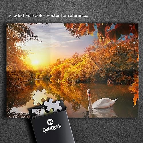 Miniatura 3 de QuizQuirk - Rompecabezas de 1000 piezas, pareja romántica por fogata, rompecabezas de pintura para adultosadolescentes (kit de ahorro de