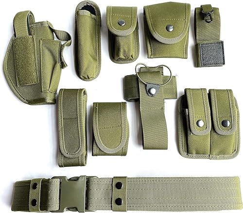 Miniatura 3 de Bargain Crusader Cinturón de trabajo militar táctico modular equipo policial policial de seguridad, juego de caza, versátil y ajustable