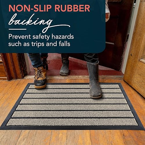 Miniatura 7 de ubdyo Tapete extra duradero para puerta  Tapete de bienvenida para exteriores  Tapete antideslizante para puerta de exterior  Tapete de perfil bajo
