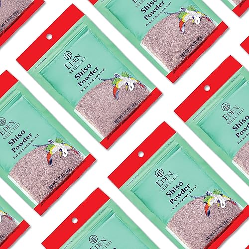 Miniatura 6 de Eden Shiso Leaf Powder, fabricado tradicionalmente en Japón, hoja de carne en escabeche, 1.76 onzas