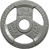 HulkFit 1 inch or 2 inch Cast Iron Weight Plate Set with Multi-Grip Handles and Enamel Coated for Barbells & Strength Training - Grey