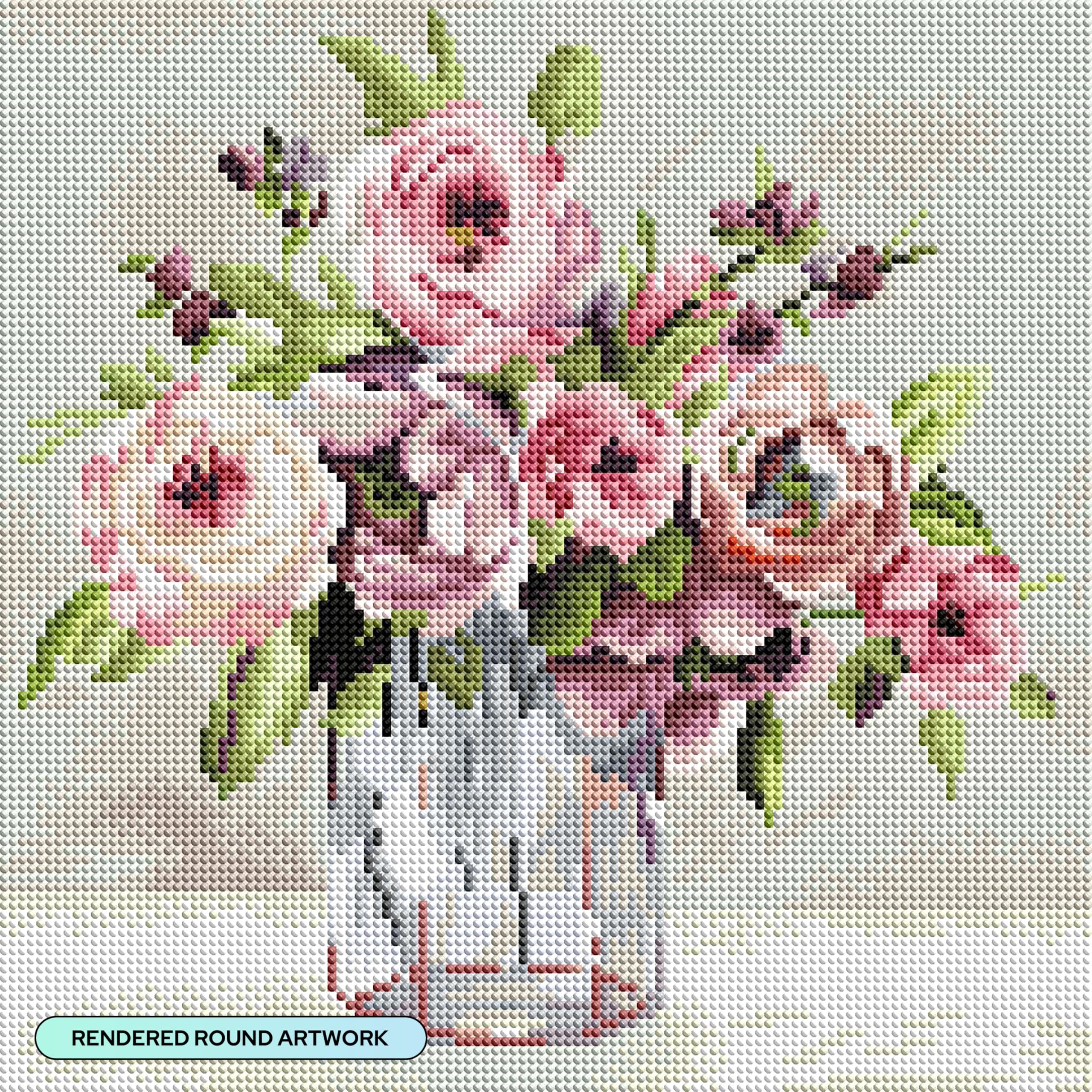 Amazon.com: DIAMOND ART CLUB Blushing Blossoms Diamond Painting