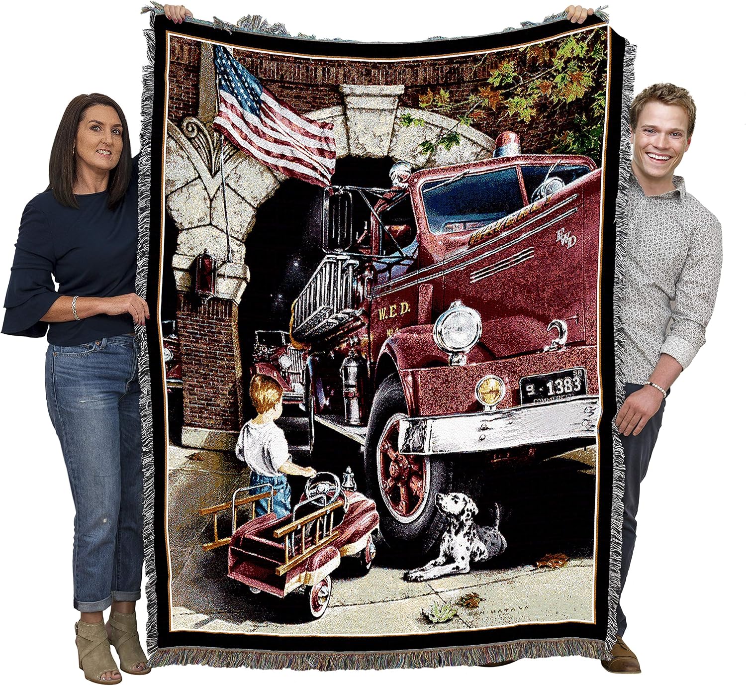 Pure Country Weavers Childhood Dreams Blanket by Dan Hatala - Children's Gift Tapestry Throw Woven from Cotton - Made in The USA (72x54)