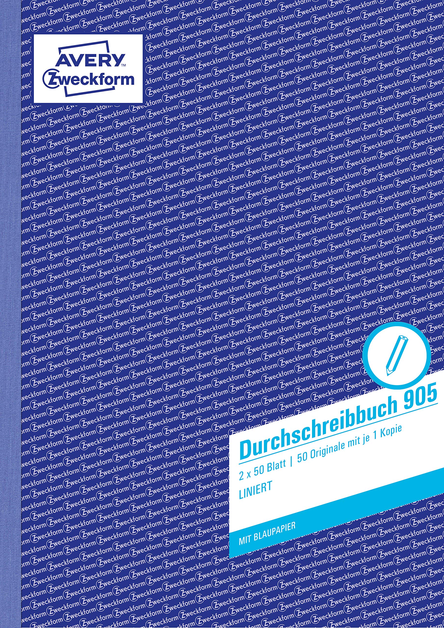 Avery Zweckform 905 Duplicate Book 2 x 50 Pages A4 Lined (German Text)