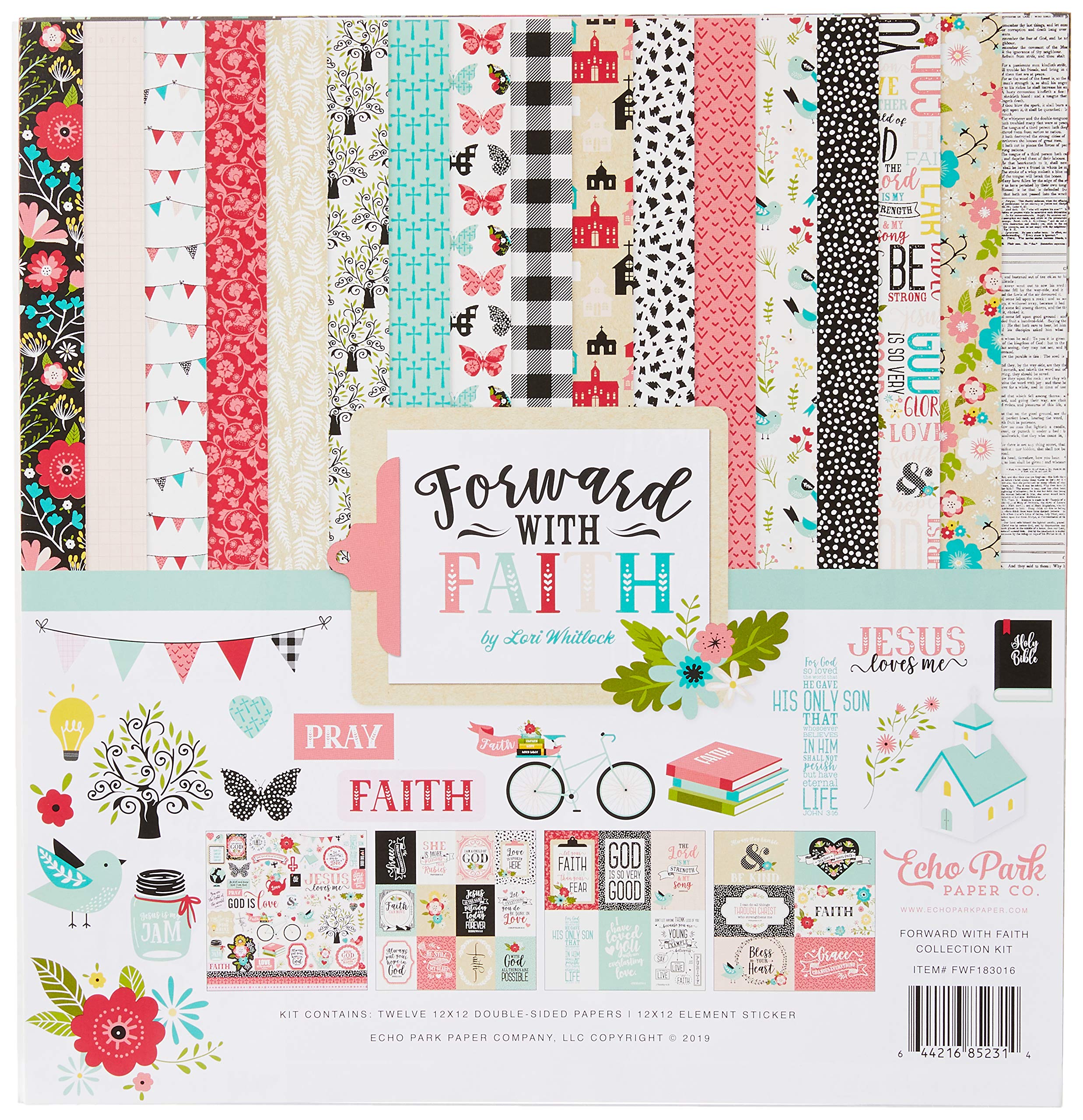 Echo Park Jesus Loves Clear Stamp Set - Religious Craft Stamps For Cards & Scrapbooking