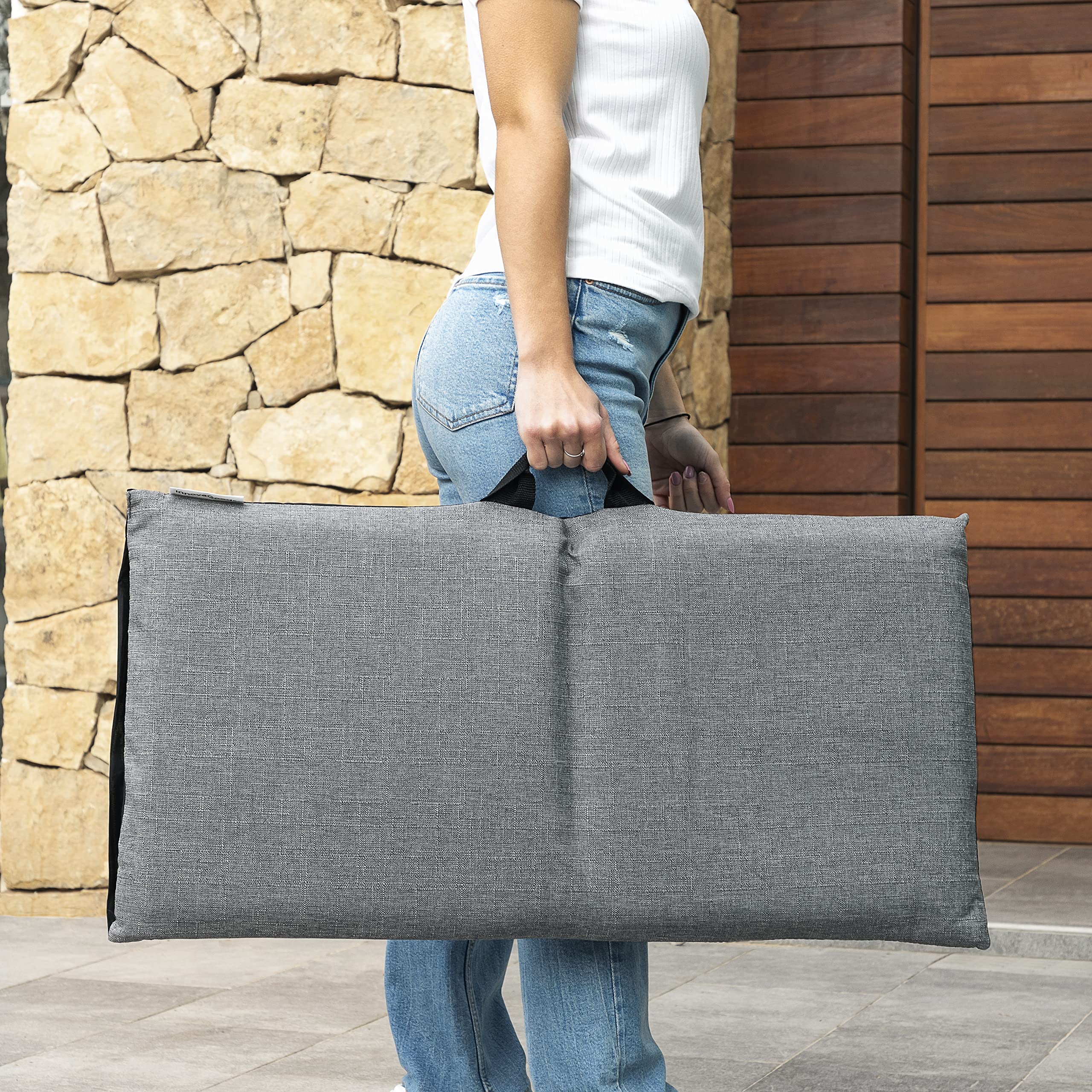 InnovaGoods® sedia a pavimento reclinabile Sitinel, comoda e funzionale, con schienale reclinabile e cuscino imbottito, materiale plastico e 60% cotone, ideale per rilassarsi e riposare.