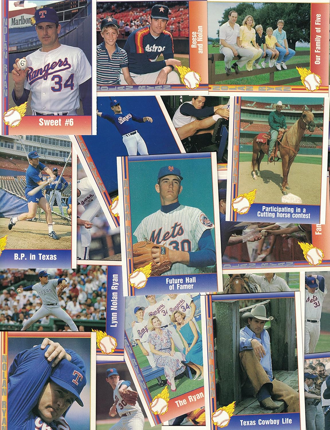Nolan Ryan / 50 Different Baseball Cards featuring Nolan Ryan - Pacific Collection