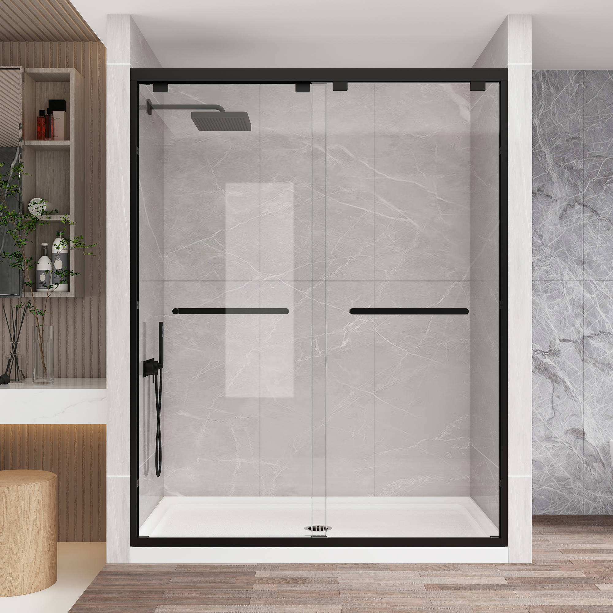 クリアポーレ KPUY Glass Shower Door, 55-60