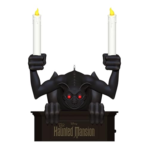 Hallmark Keepsake Disney Christmas Ornament, The Haunted Mansion Gargoyle with Light, Gifts for Disney Fans