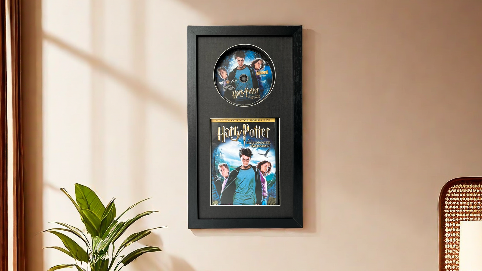DVD Disc and DVD Case Display Black Frame Set DVD / Blu-Ray