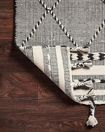 Miniatura 4 de Loloi II Sawyer Collection SAW-01 - Alfombra negra de 7 pies 6 pulgadas x 9 pies 6 pulgadas