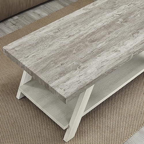 Miniatura 6 de Roundhill Furniture Athens - Juego de mesa auxiliar contemporánea de madera de 3 piezas, 24 pulgadas de profundidad x 48 pulgadas de ancho x 19