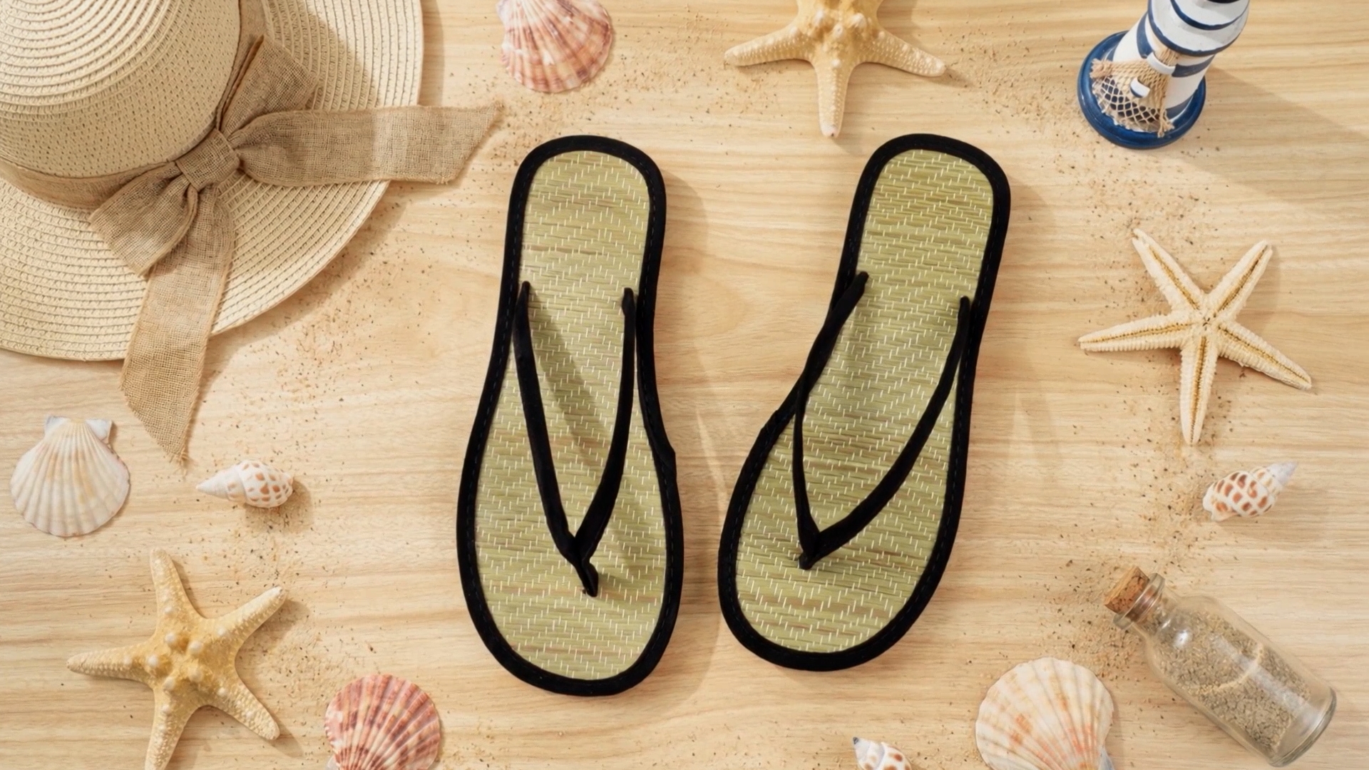 Amazon.com | Cozypower Women's Bamboo Flip Flop Non Slip Lightweight Indoor  Summer Beach Sandals Woven Straw Bamboo Slippers (Us Size 7) | Flip-Flops
