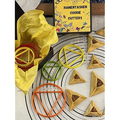 Set of 3 Premium Quality Purim Hamentashen Humentashen Oznei Haman Cookie Cutter...