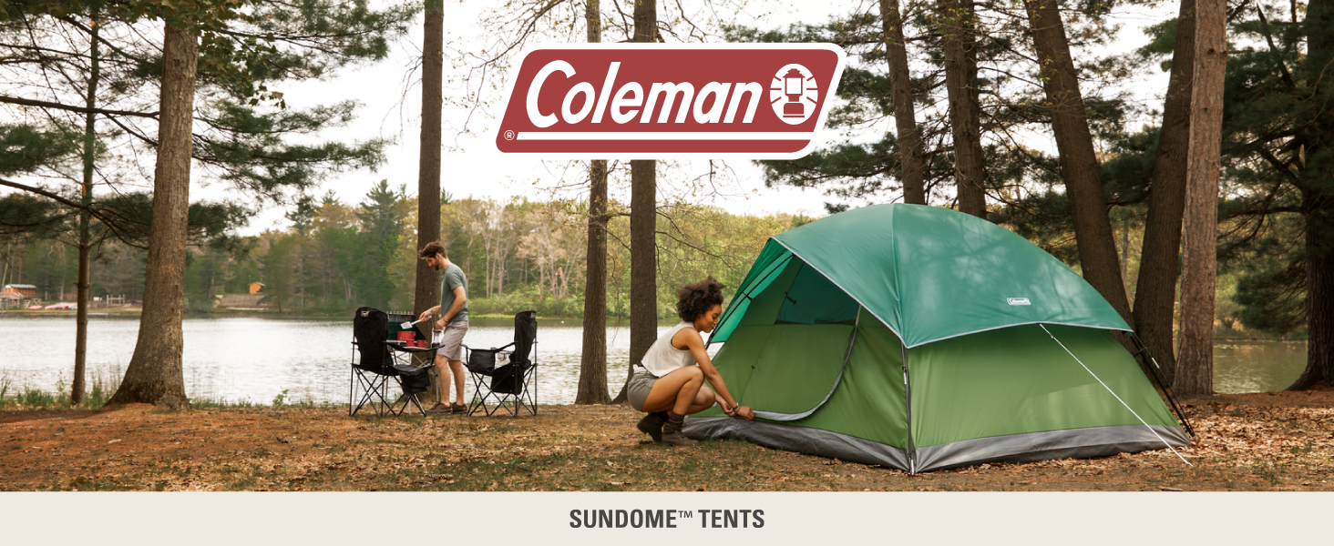 Amazon.com : Coleman Sundome Camping Tent with Rainfly, 2/3/4/6