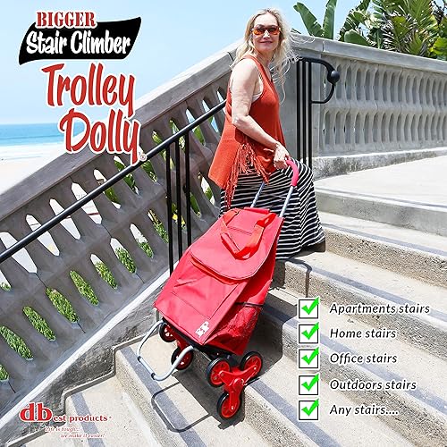 Miniatura 6 de Carro de compras Dbest Dolly, para tienda de comestibles, plegable, para apartamento, modelo apto para escaleras