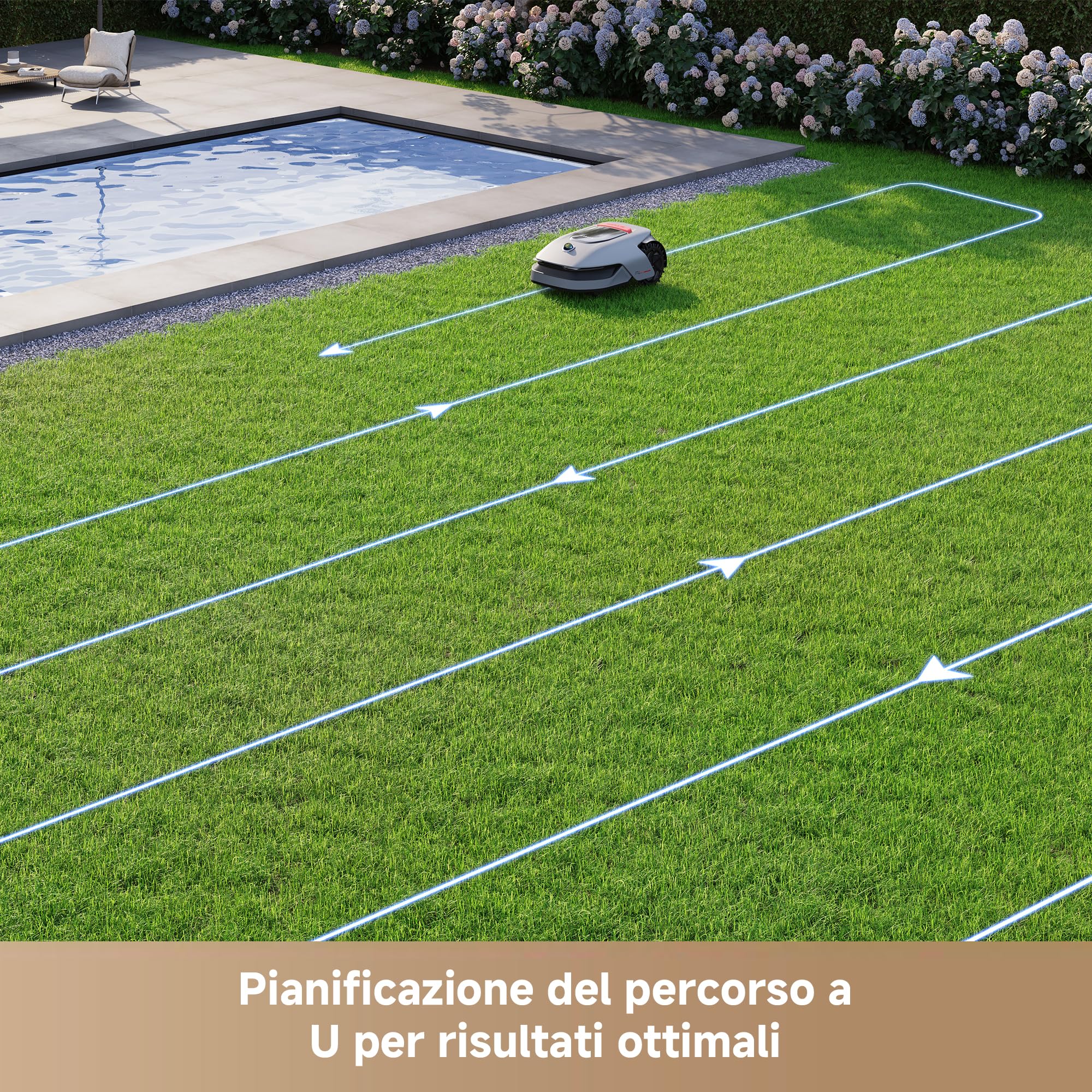 DREAME A1 Pro Robot Tagliaerba,Senza Filo Perimetrale, Evitamento Degli Ostacoli Tramite Radar 3D, Controllo tramite app, Tecnologia OmniSense™, e Zone, Mappatura Preci a fino a 2000m²