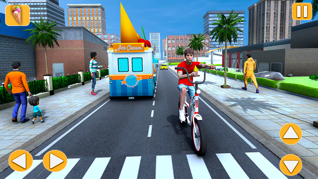 Ice Cream Man Ice Cream Selling Games For Kids, Icy Dessert Food Truck