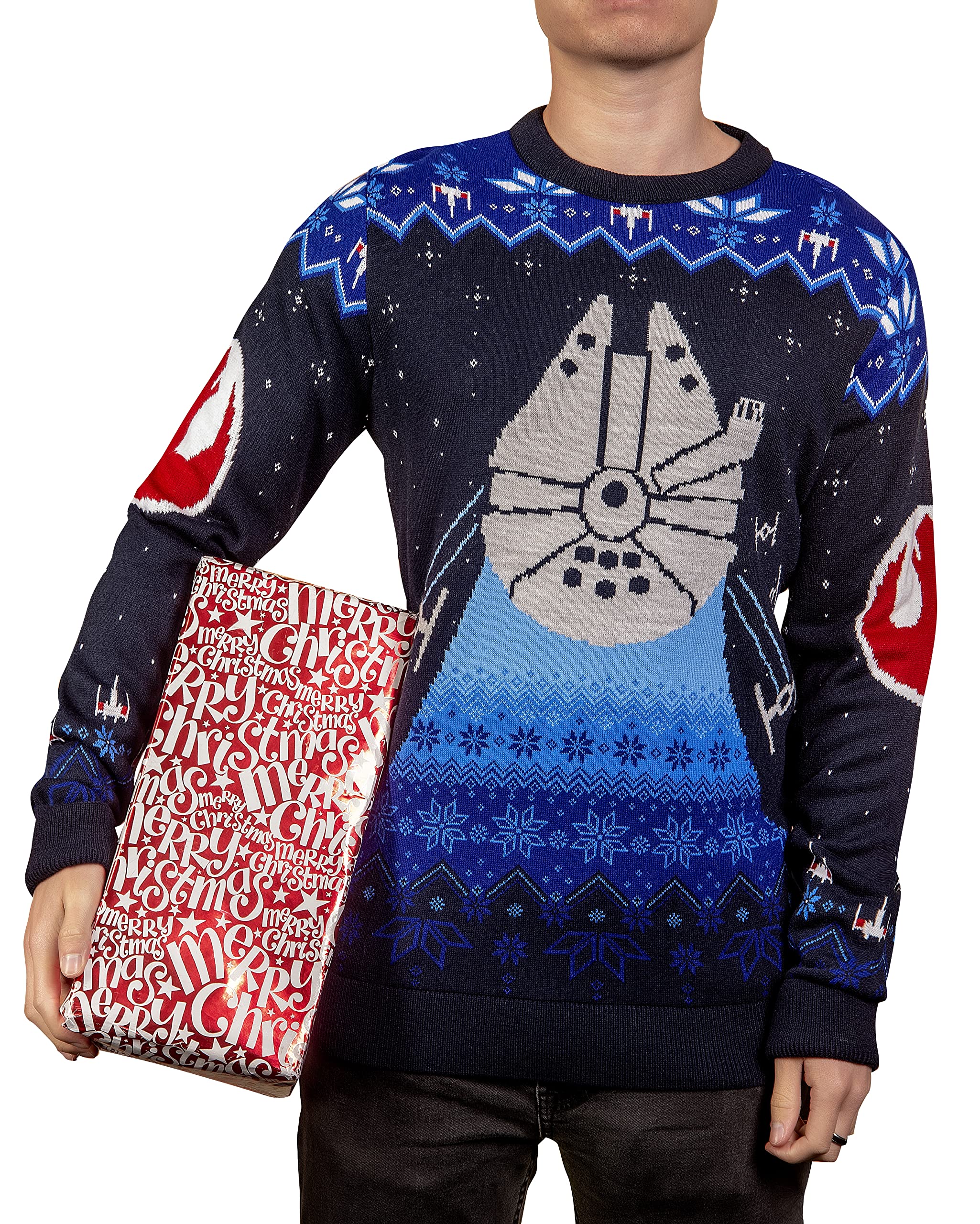 Star Wars Millenium Falcon Knitted Christmas Jumper Unisex for Men or Women Gift