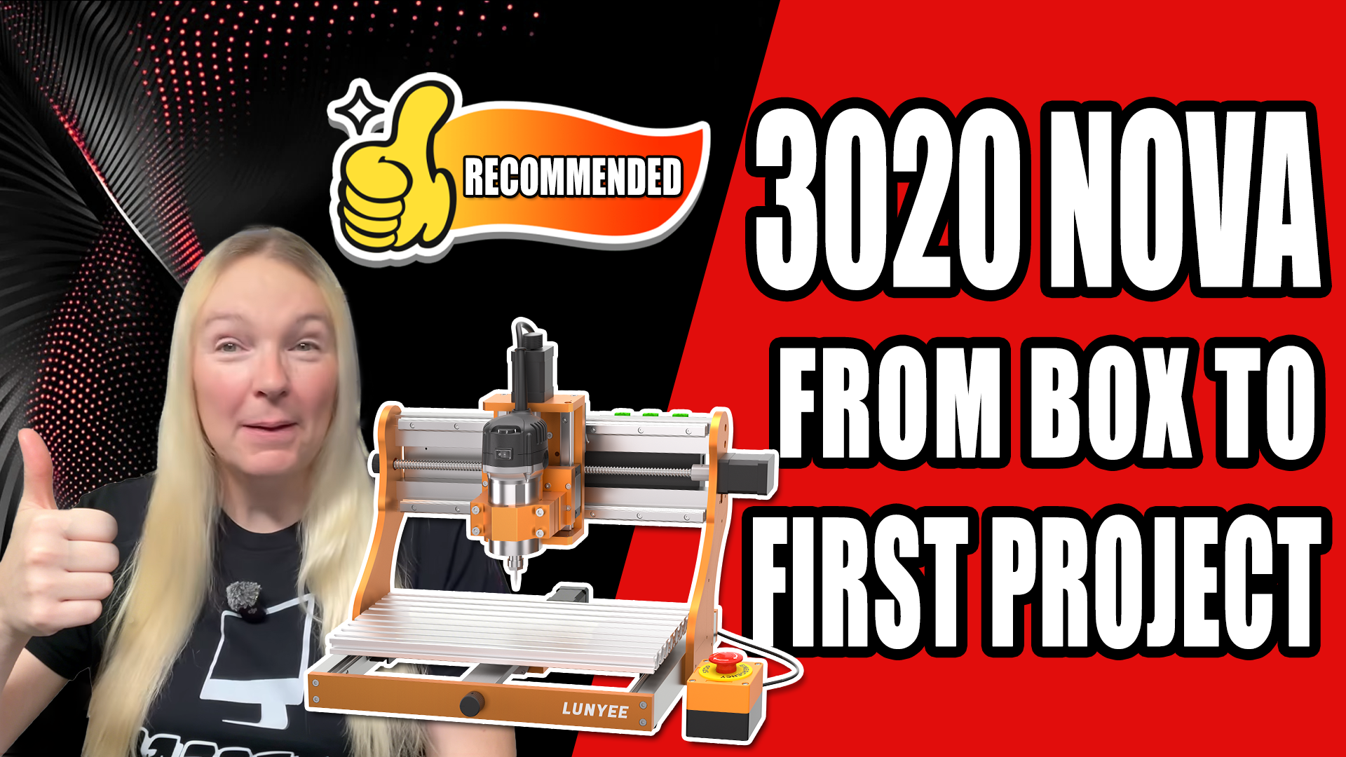 LUNYEE 3020 Nova CNC Router Machine, All-Metal XYZ Axis Linear