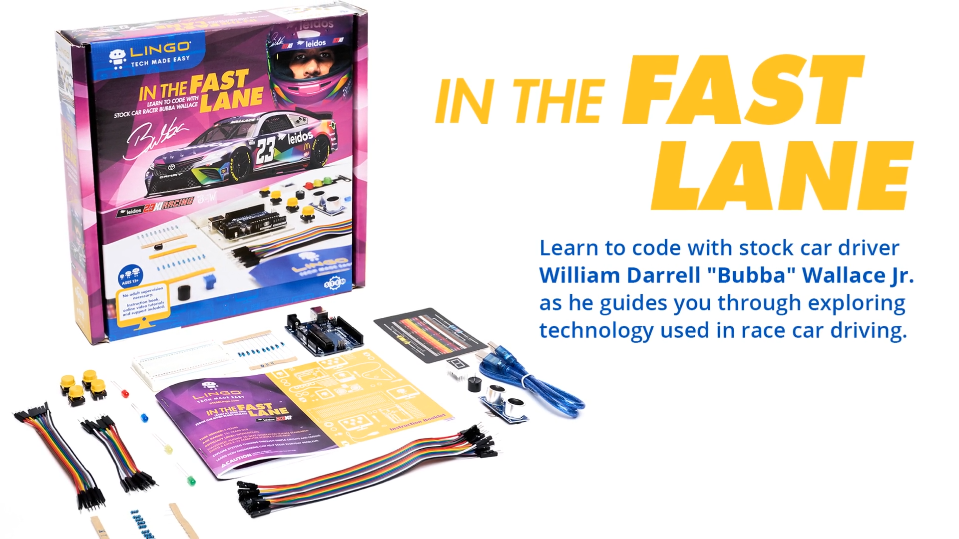 LINGO STEM Coding Kit - Build & Program Your Own Race Car Technology - Learn Coding Step By Step For Ages 15+