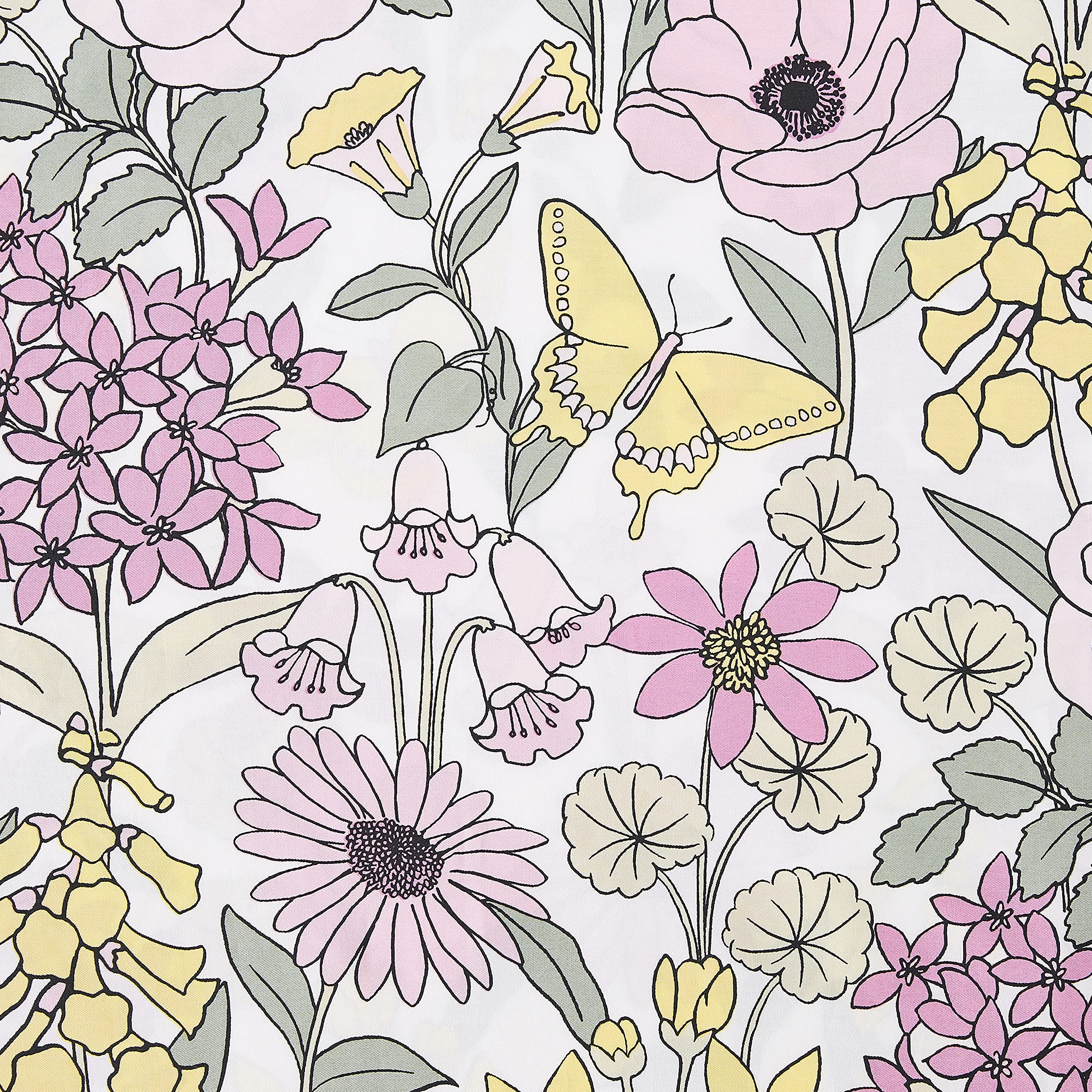 Kate Spade New York Botanical 212 TC Printed Set of 3 Duvet Set, Full/Queen Size, 100% Cotton (Multi)