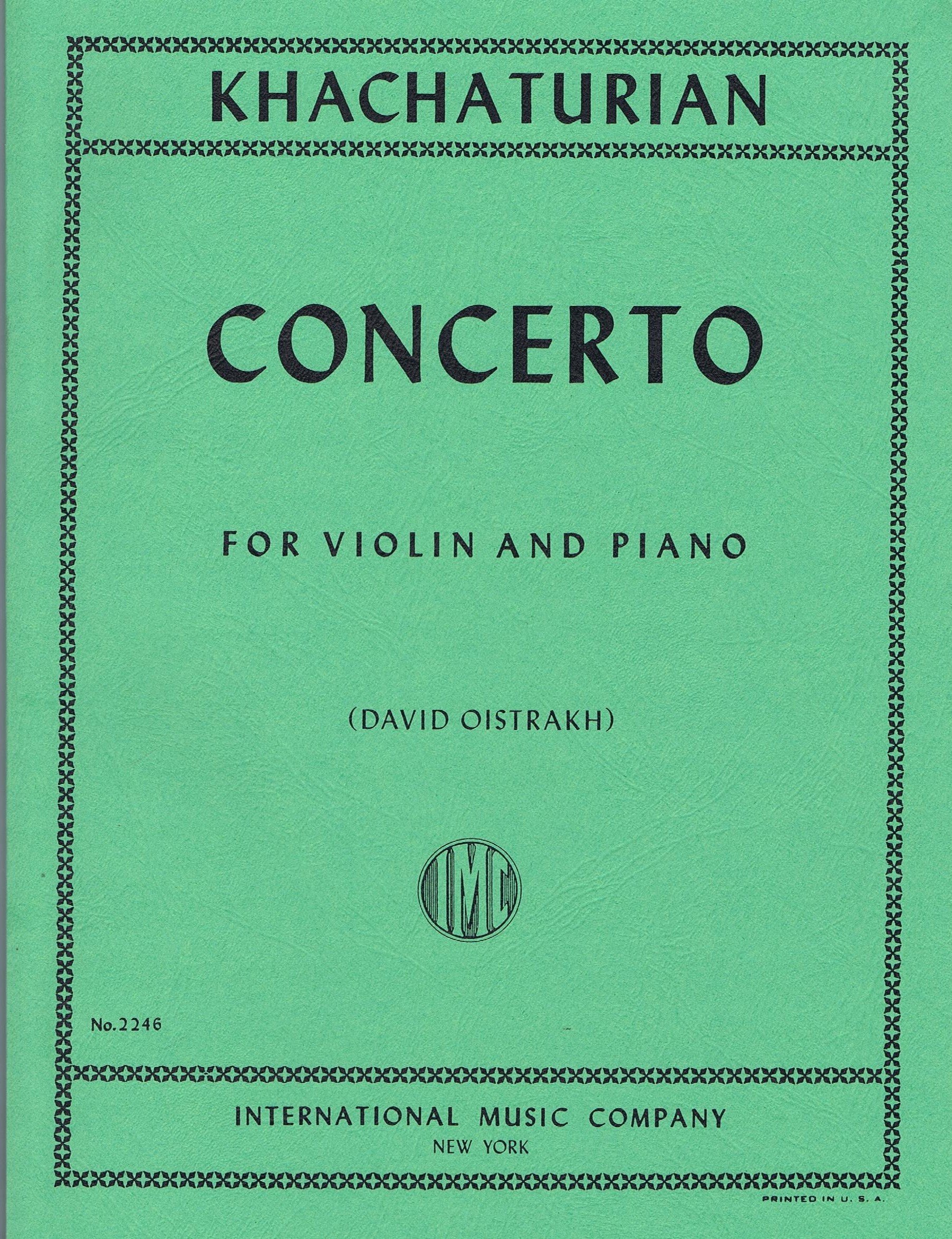 Concerto Khachaturiano per violino e pianoforte IMC 2246