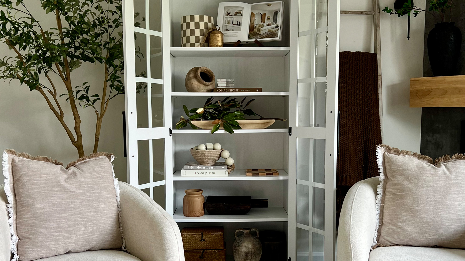 Amazon.com: Bush Home Westbrook Curio Cabinet with Glass Doors in