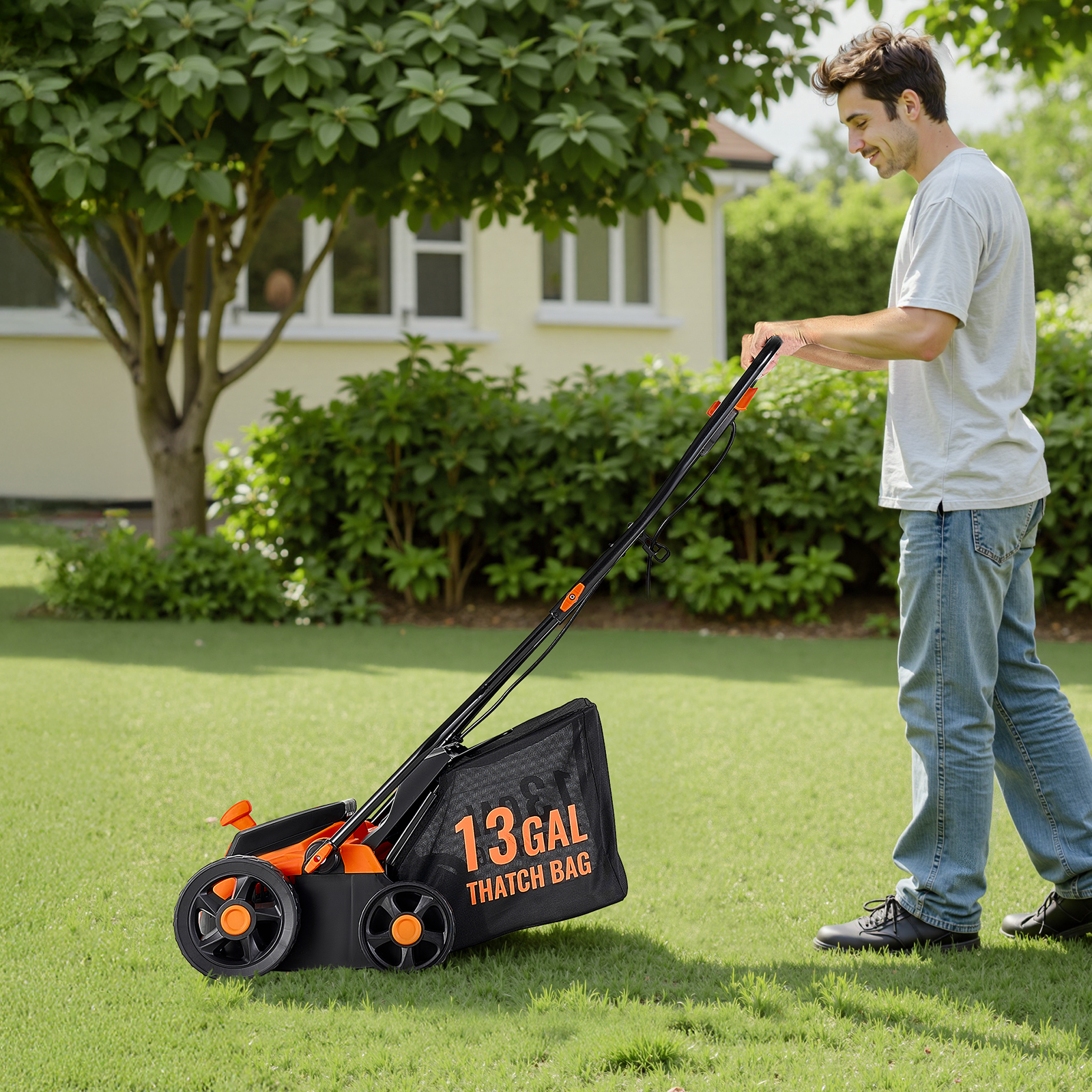 Amazon.com : VEVOR 2-in-1 Electric Dethatcher and Scarifier, 13