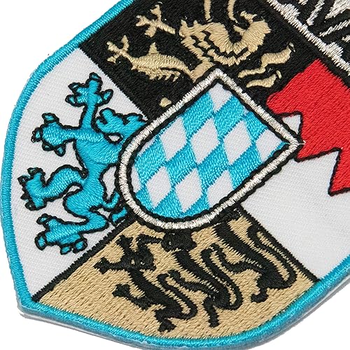 Miniatura 4 de A-ONE - Parches de aguja de Baviera de Alemania, 2 piezas + insignia de bandera de país, 1 pieza, accesorios militares para coser en hierro