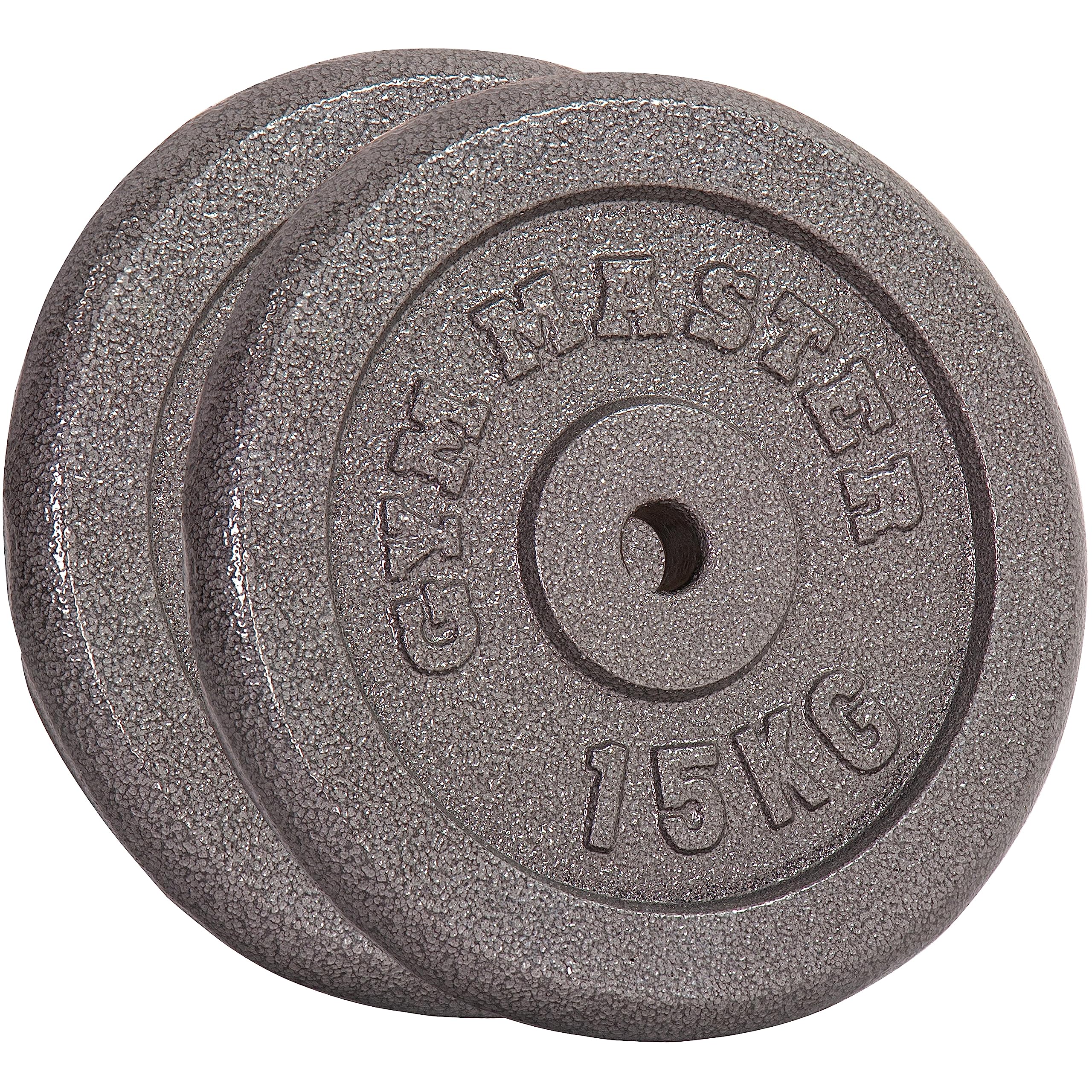 GYM MASTER Pair of Standard 1" Weight Plates in Cast Iron - 15kg