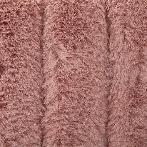 Miniatura 5 de Home Soft Things - Banco otomano de piel sintética rosa de visón, 19 x 13 x 17 pulgadas, color rosa humo, se puede usar como reposapiés, banco de