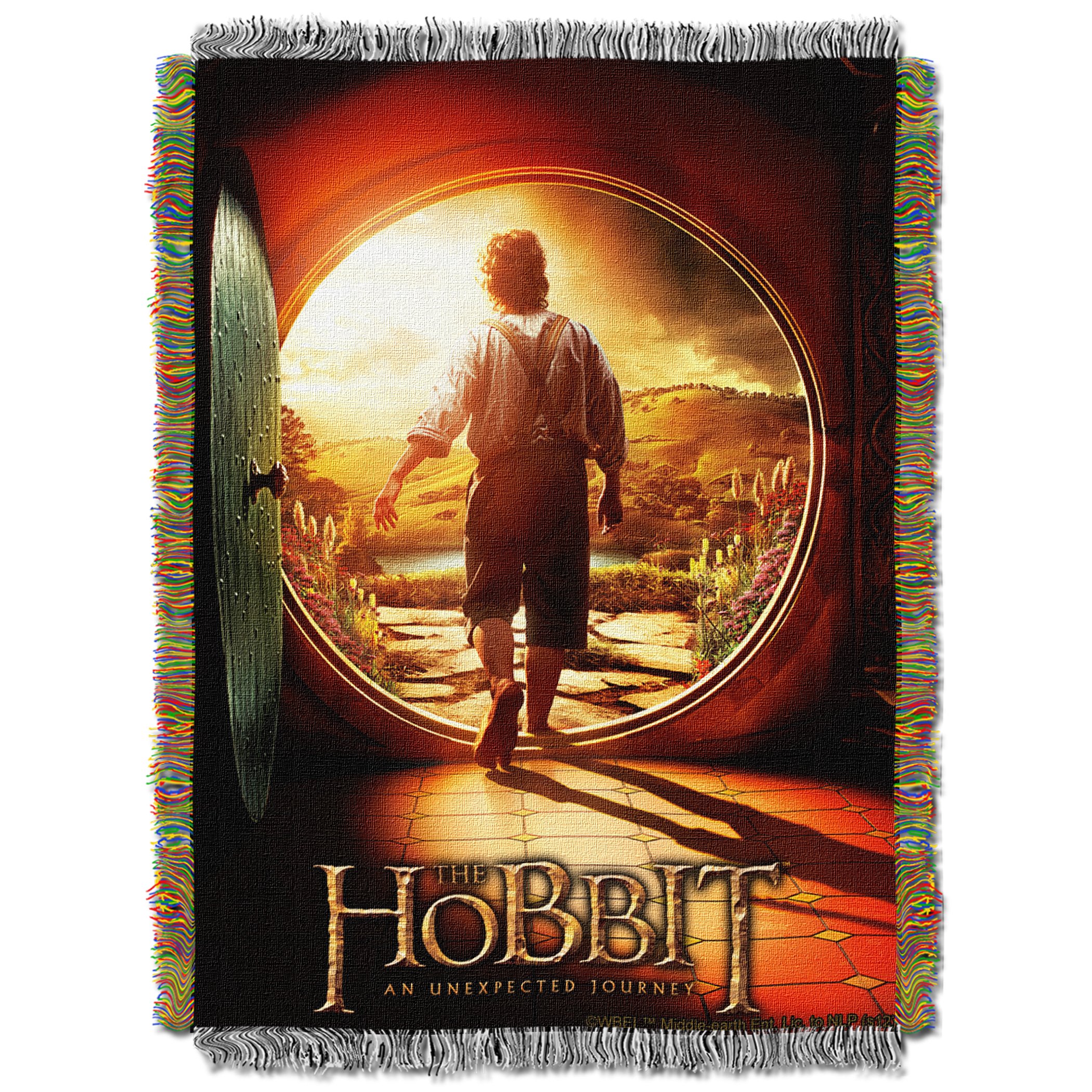 Northwest Lord Of The Rings - The Hobbit Woven Tapestry Throw Blanket, 48" x 60", First Journey