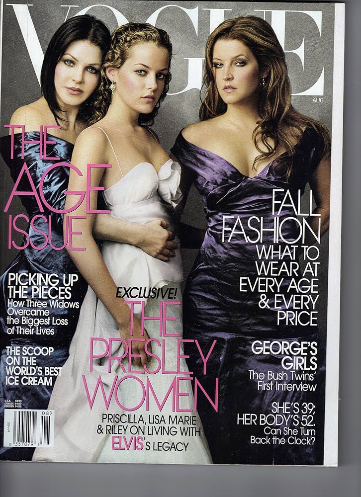 Vogue Magazine August 2004 The Presleys Lisa Marie Priscilla