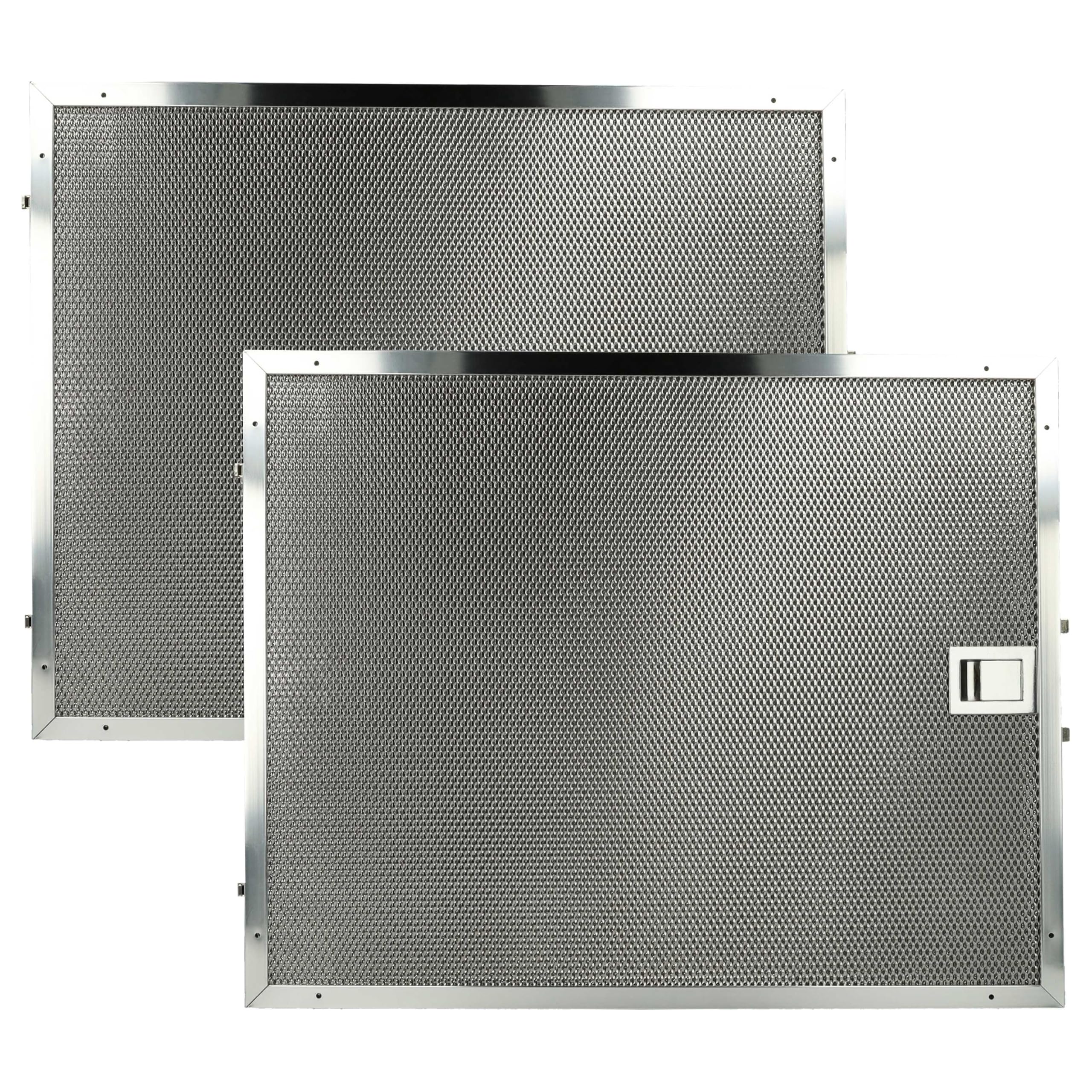 Vhbw Silver 2X Filter Metal Grease Filter Compatible With Miele Da5330d Extractor Fan - 39.1 X 31.5 X 0.9Cm Stainless Steel