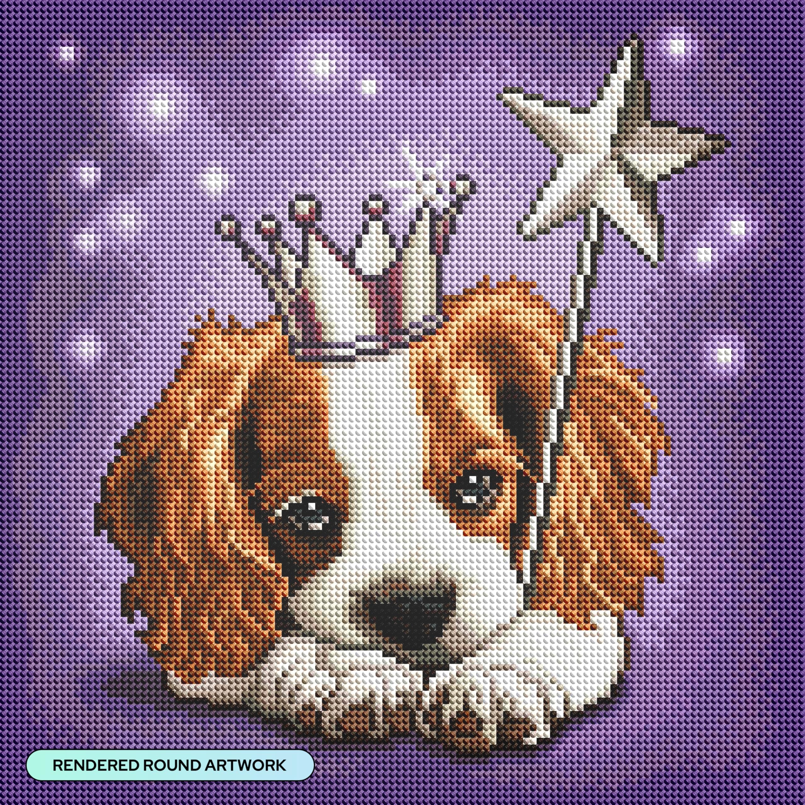 Kit Diamond Painting 5D – Jack Russell Terrier – Quadro Fai Da Te 40x40 Cm Con Diamanti Rotondi – Artigianato E Decorazione Casa