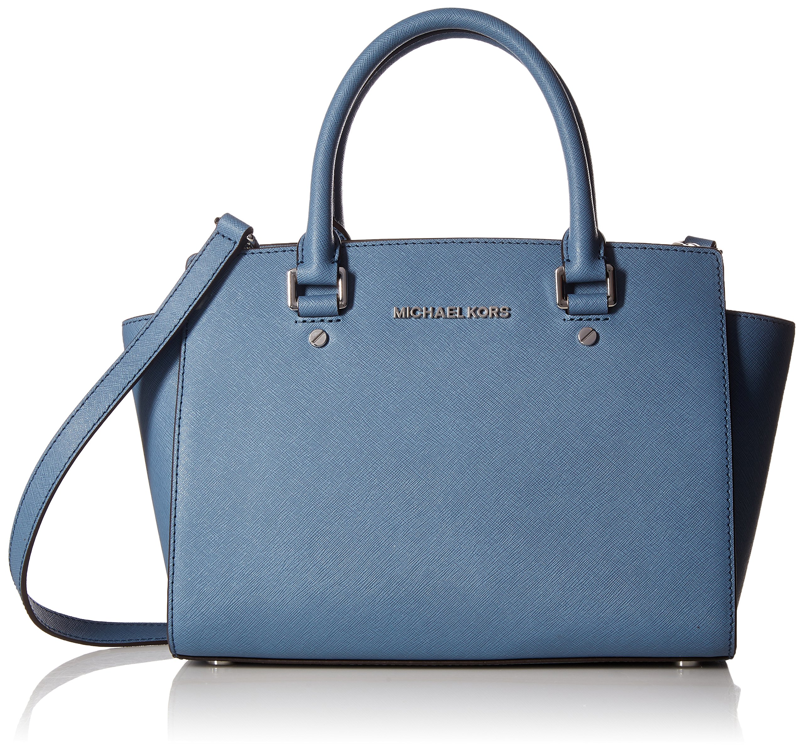 Michael Kors Selma Medium Satchel Denim Leather Desertcart INDIA
