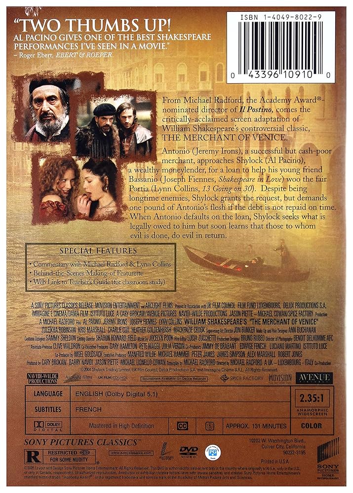 Amazon.com: William Shakespeare's The Merchant of Venice