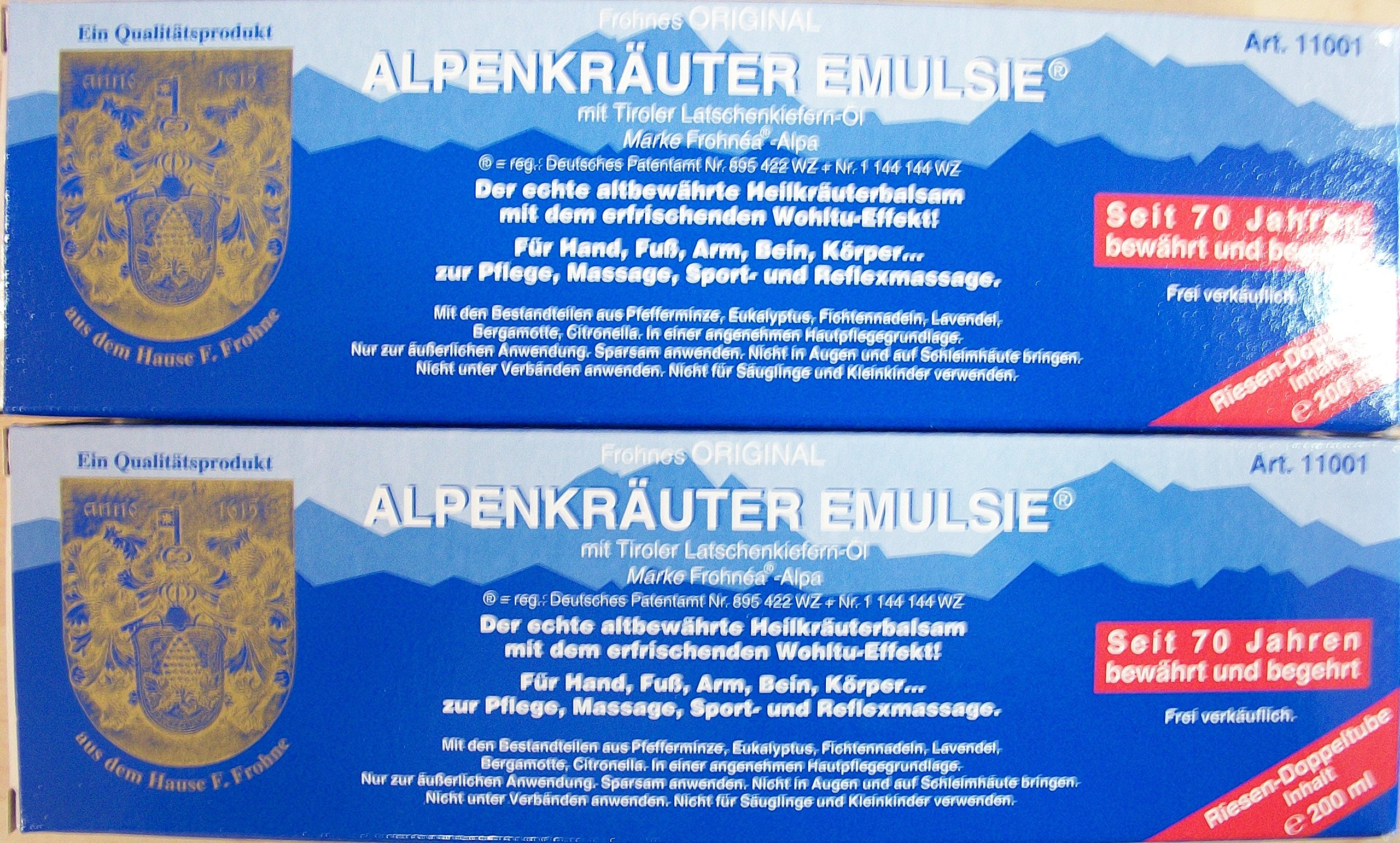 2 Tuben Alpenkräuter Emulsie 200