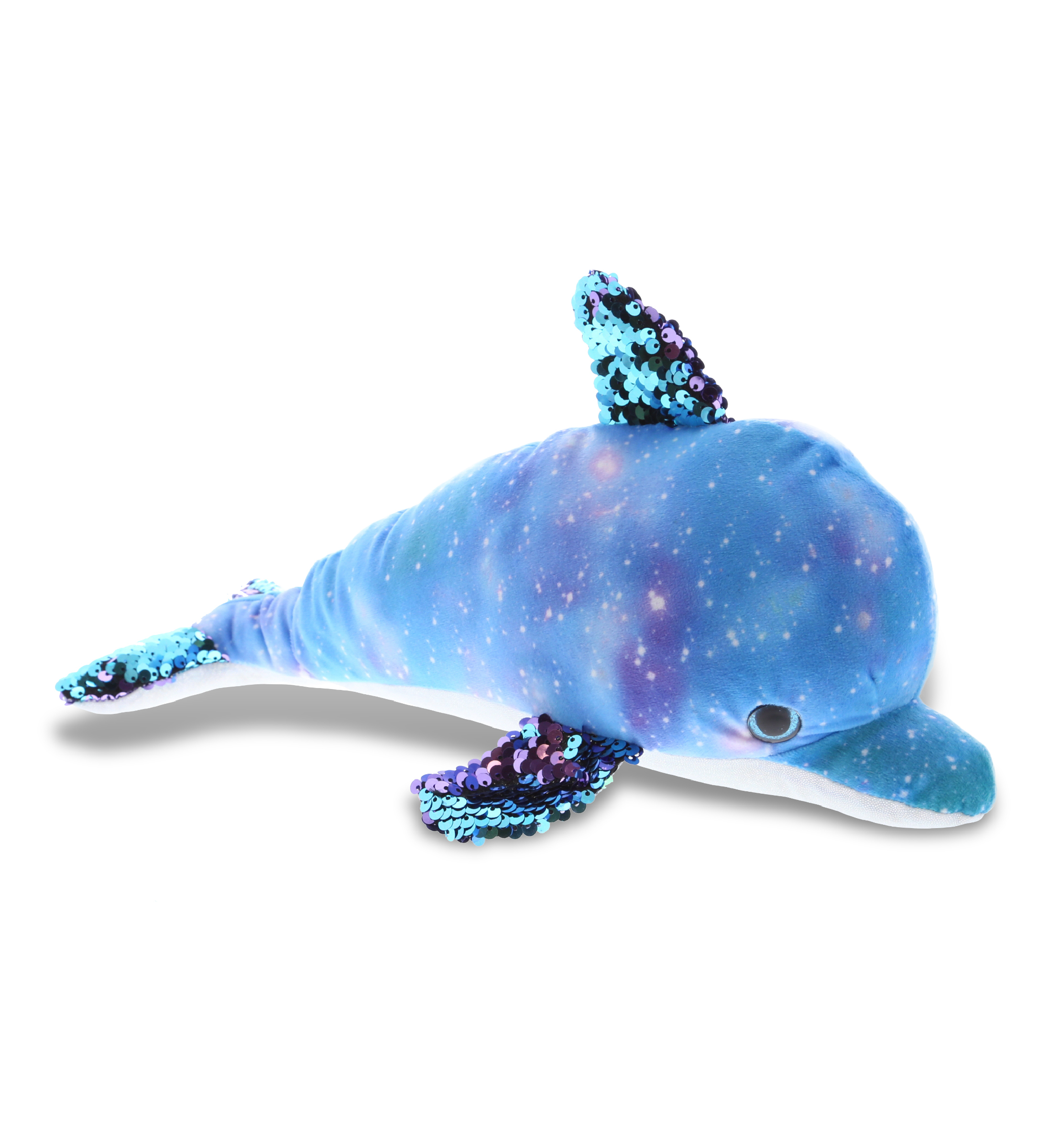 Amazon.com: DolliBu Space Sequin Plush - Reversible Dolphin
