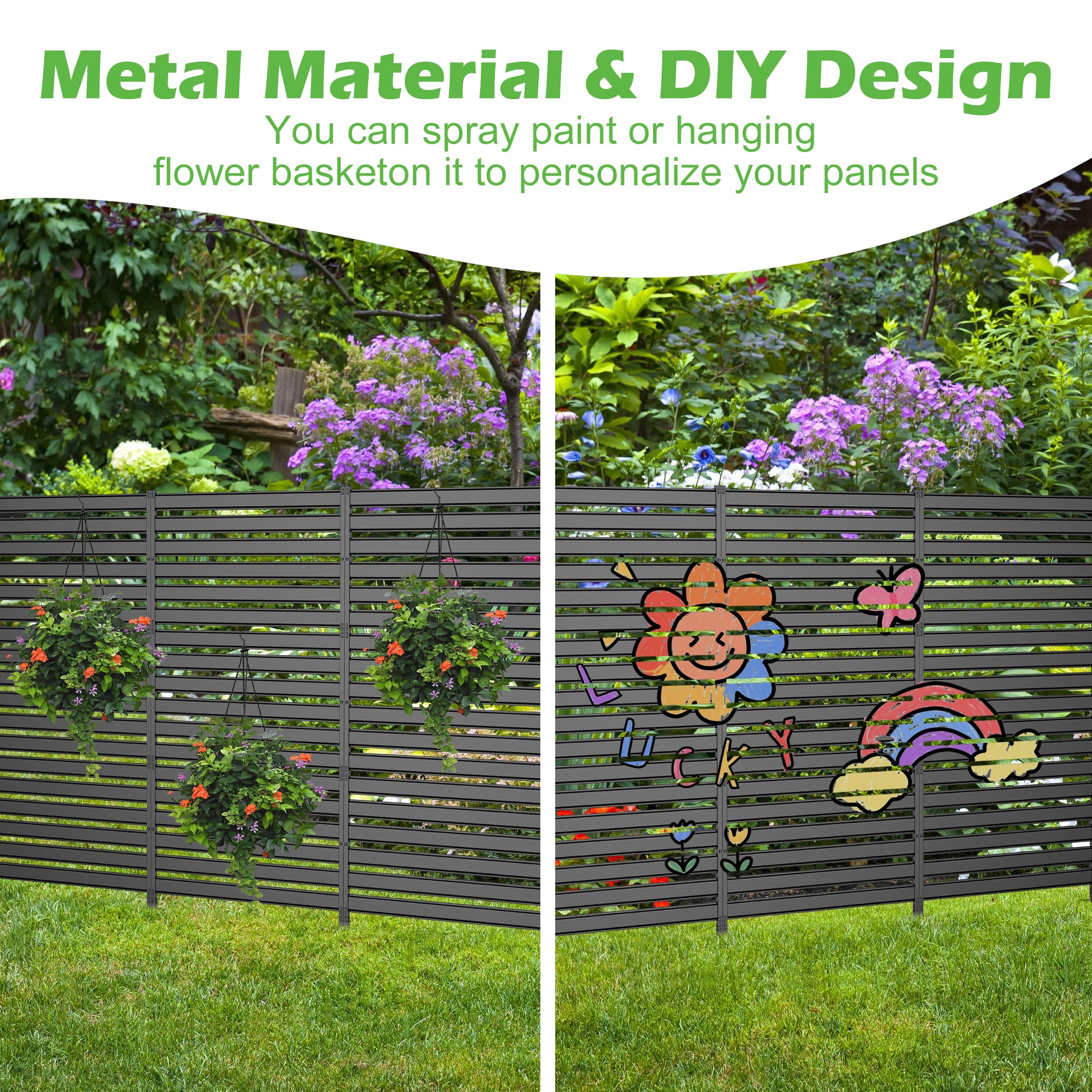 Air Conditioner Fence - No Dig Privacy Screen -6