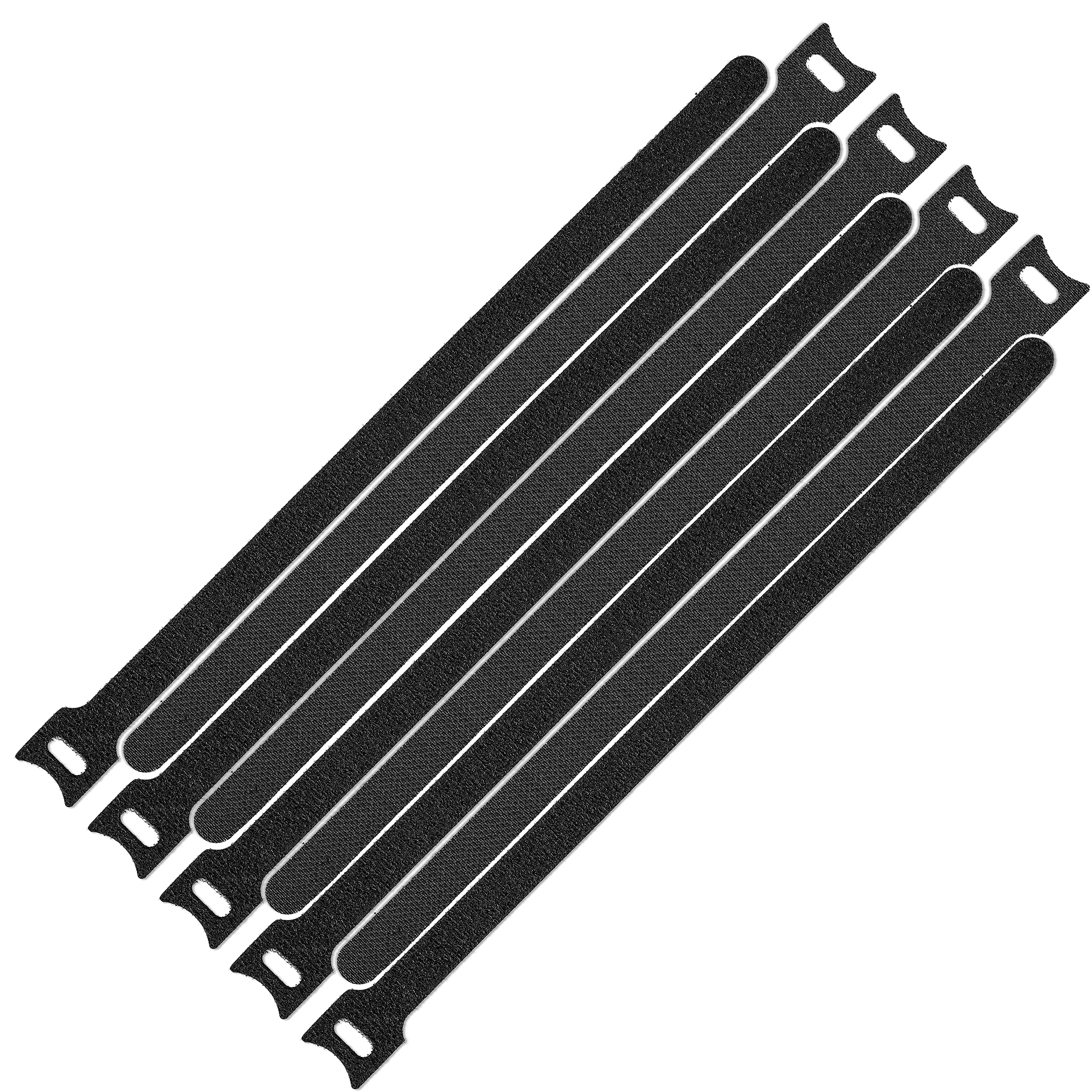Kabelklettband Klett-Kabelbinder Bündelband Kabelbinder aus Klettband 100 Stück schwarz (21 x 300 mm)