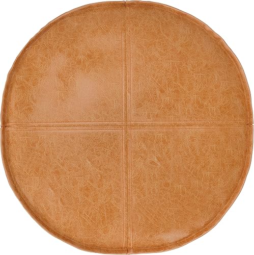 Miniatura 5 de SIMPLIHOME Brody Puf redondo de 20 pulgadas, color marrón envejecido