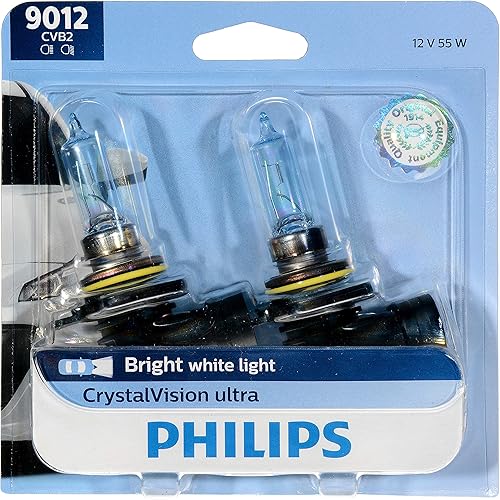Philips 9012CVB2 CrystalVision Ultra Upgrade Headlight Bulb, 2 Pack