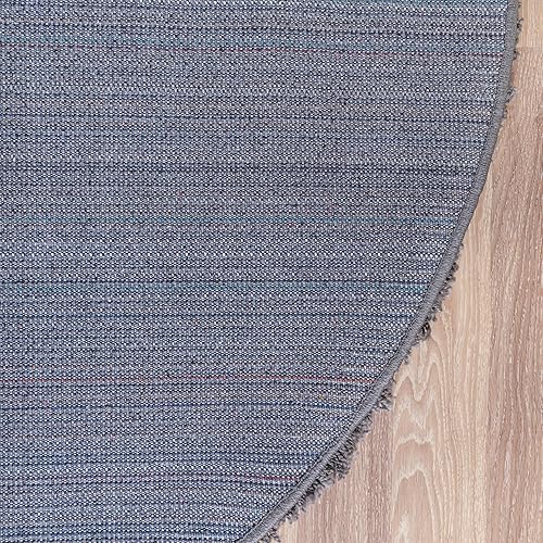 Miniatura 11 de Unique Loom Solid Shag Collection Tapete de área, redondo, 6 pies y 1 pulgadas, gris nube