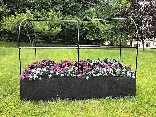Miniatura 8 de SIMPO Sistema de jardín 3 en 1 cama de jardín elevada de tela + cubierta de invernadero + red protectora (36 x 72 x 53 pulgadas)